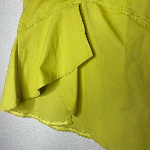 Versace Jeans Couture Ittierre 2000's Tulip Hem Yellow Mini Skirt Size 24/38 - Picture 5 of 7